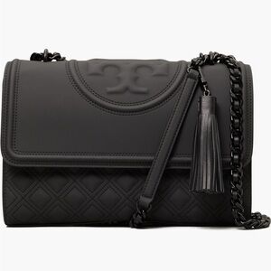 Tory Burch Fleming Convertible Matte Black shoulder bag